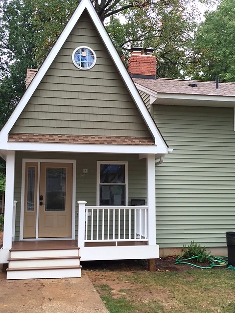 Exterior renovation — front entry