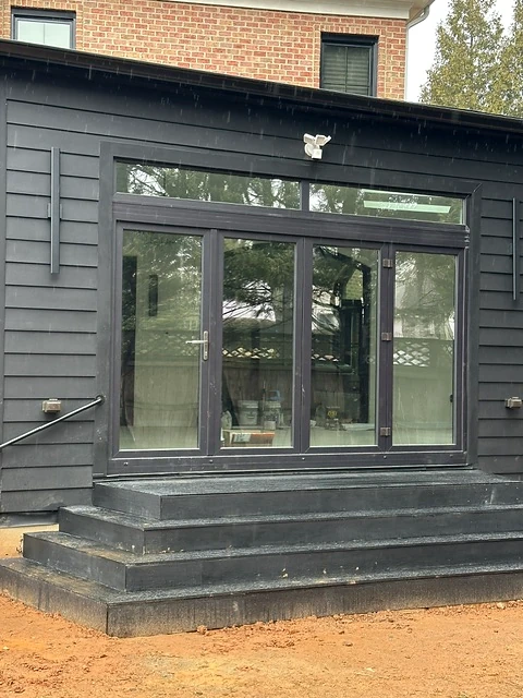 Exterior renovation — window and door opening