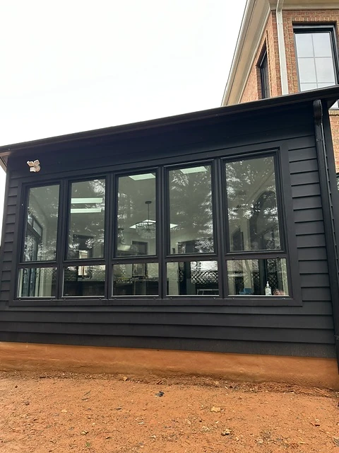 Exterior renovation — window installation