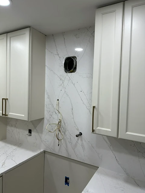 Kitchen renovation — backsplash detail